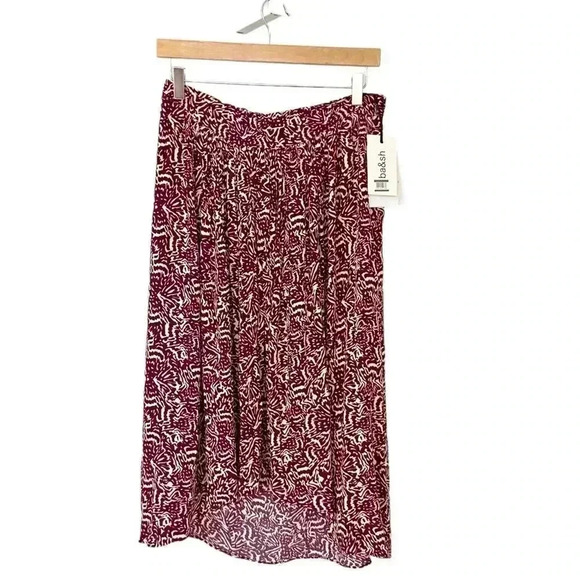 NWT Ba&sh Lenny Midi Skirt Raisin size Medium - Picture 3 of 10